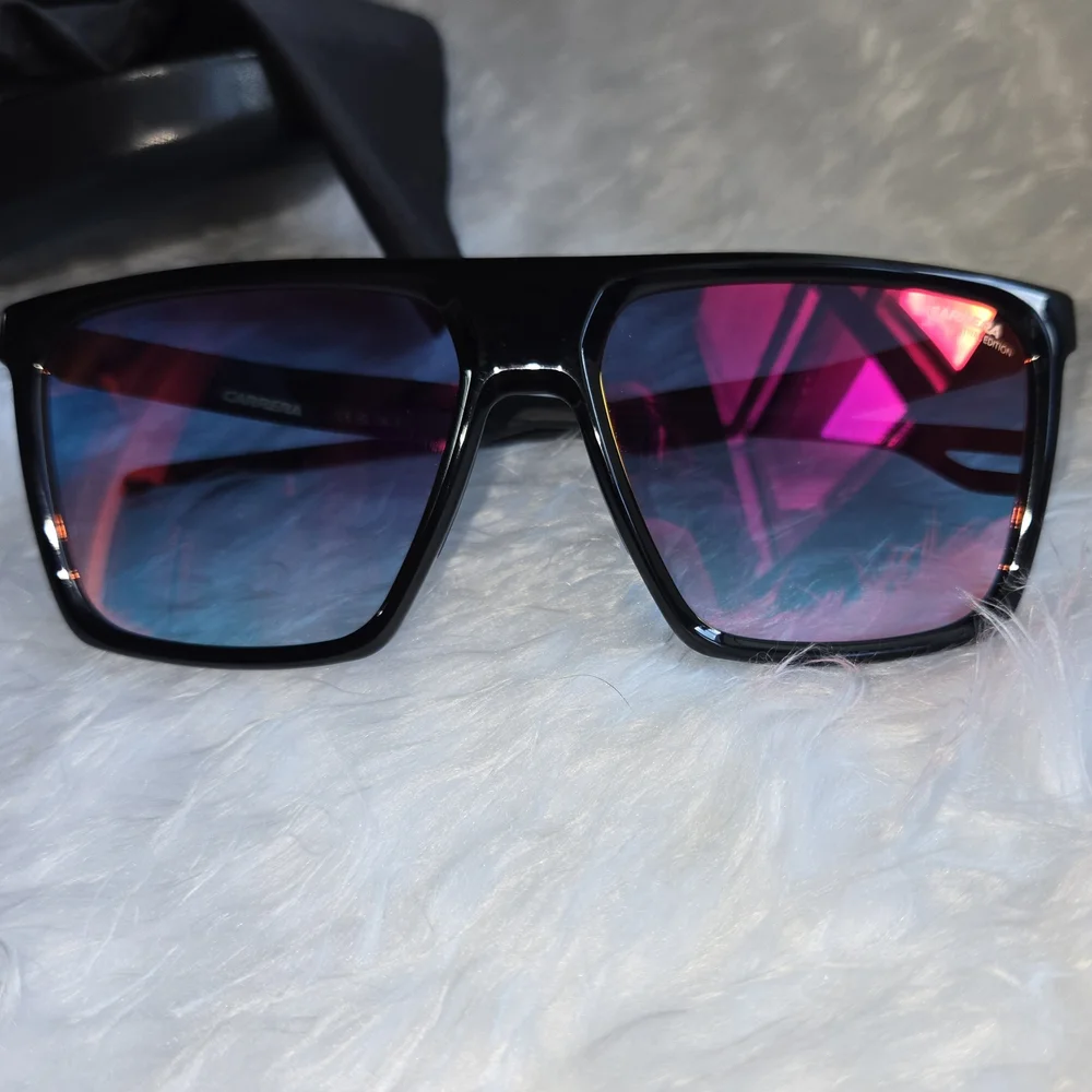 Carrera Unisex Women's Sunglasses Rare Blue Shaded Red Lense Festival Edition